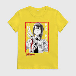 Женская футболка Макима Человек Бензопила