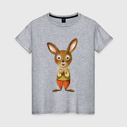 Женская футболка Кролик мягкий