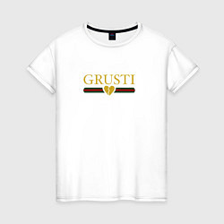 Женская футболка Grusti на груди