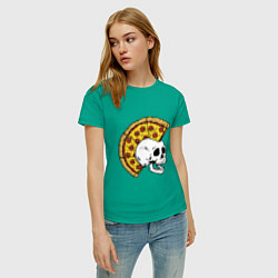 Футболка хлопковая женская Ниндзя черепахи, цвет: зеленый — фото 2