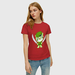 Футболка хлопковая женская Angry Flippy, цвет: красный — фото 2