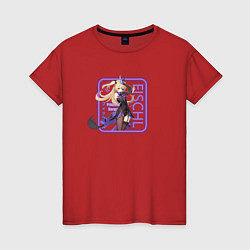 Женская футболка Fischl Neon