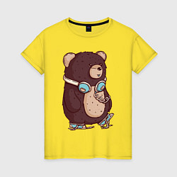 Женская футболка Walking bear