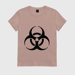 Женская футболка Biological hazard