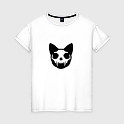 Женская футболка Череп кота