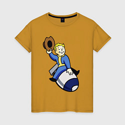 Женская футболка Vault boy - bomb rider