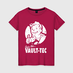 Женская футболка Vault boy - join the vault tec