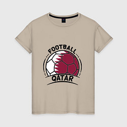 Женская футболка Football Qatar