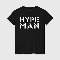 Футболка хлопковая женская Hype man, цвет: черный