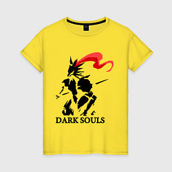 Футболка хлопковая женская Dark Souls, цвет: желтый
