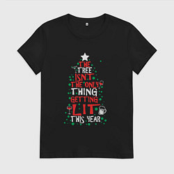 Женская футболка Ёлка не единственное что зажжётся в 2023