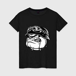 Женская футболка Evil bulldog head