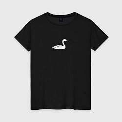 Футболка хлопковая женская Minimal goose, цвет: черный