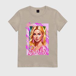 Женская футболка Нейросеть - аниме Барби Марго Робби
