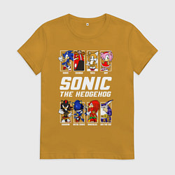 Женская футболка Соник персонажи