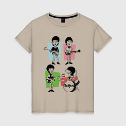 Женская футболка The Beatles - drawing - sketch