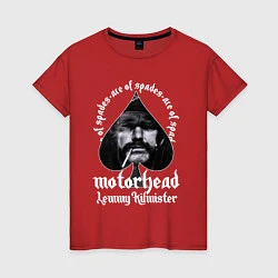 Футболка хлопковая женская Lemmy Motorhead, цвет: красный