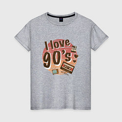 Женская футболка I love 90-s