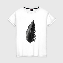 Женская футболка Черное перо