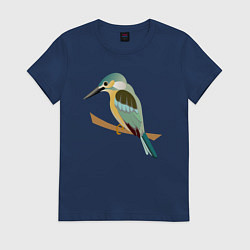 Женская футболка Зимородок