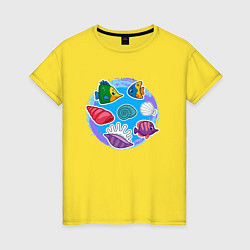 Женская футболка Рыбки и ракушки