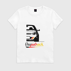Футболка хлопковая женская Half vagodroch, цвет: белый