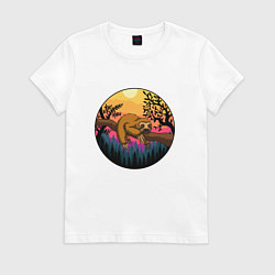 Женская футболка Ленивый ленивец