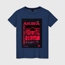 Футболка хлопковая женская Akira poster, цвет: тёмно-синий