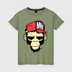 Футболка хлопковая женская Monkey Swag, цвет: авокадо