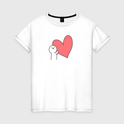 Женская футболка Сердце - мем