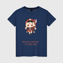 Женская футболка Chibi Klee: catch fish