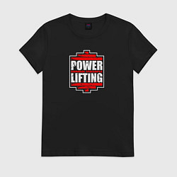 Женская футболка Power lifting спорт для сильных