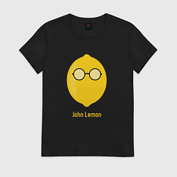 Футболка хлопковая женская John Lemon, цвет: черный