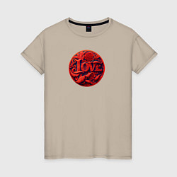 Женская футболка Любовь на День Святого Валентина, узор