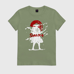 Женская футболка Белый самурай готов к бою