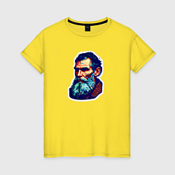Женская футболка Лев Толстой арт