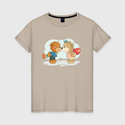 Женская футболка Влюблённые медведи