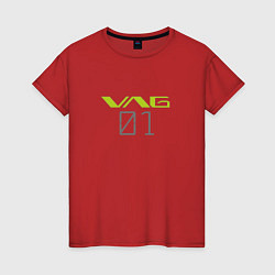 Футболка хлопковая женская VAG Evangelion style, цвет: красный