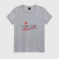 Футболка хлопковая женская VAG not VOGUE, цвет: меланж