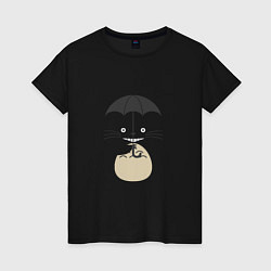 Женская футболка Тоторо под зонтиком