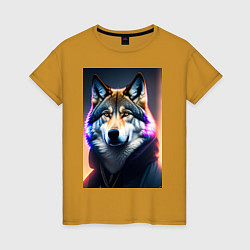 Женская футболка Свободный Волк