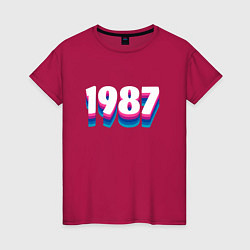 Женская футболка Made in 1987 vintage art
