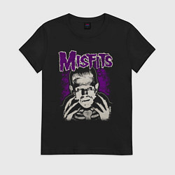 Футболка хлопковая женская Misfits Frankenstein, цвет: черный