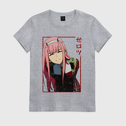 Женская футболка Zero Two anime girl