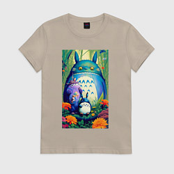 Женская футболка My neighbor Totoro - neural network - art