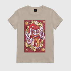 Женская футболка Японский дракон, иллюстрация
