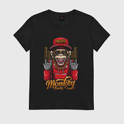 Женская футболка Monkey funky inscription