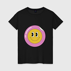 Женская футболка Счастливый смайлик в стиле retro