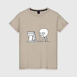 Женская футболка Мемный программист