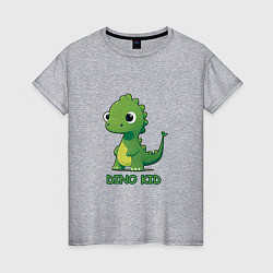 Женская футболка Pixel dino kid - динозаврик